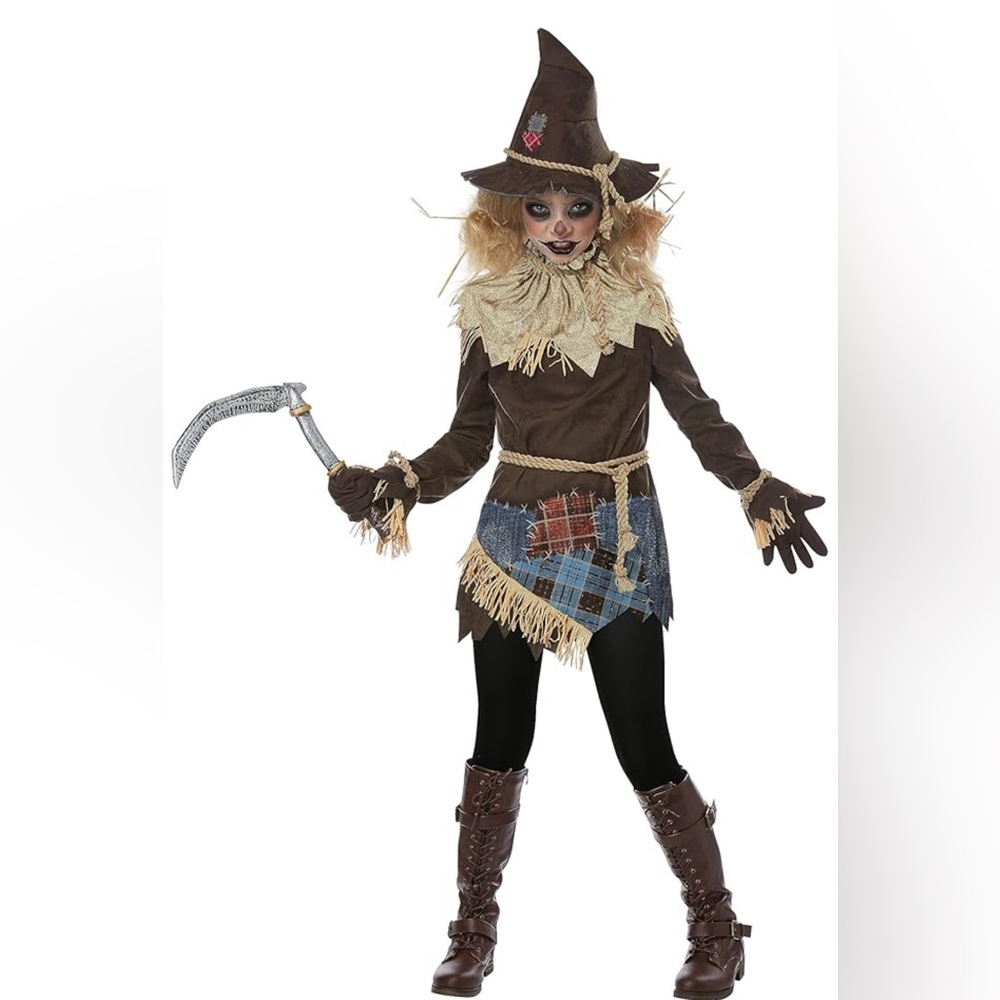 Scarecrow Costume Dress Halloween California Costumes Girls Large (10-12) Spooky